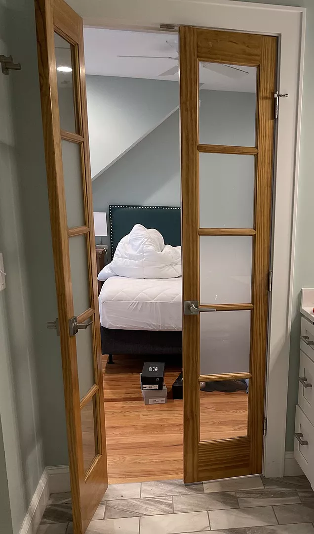 5 Lite Narrow French Interior Clear Pine Door - Image 5