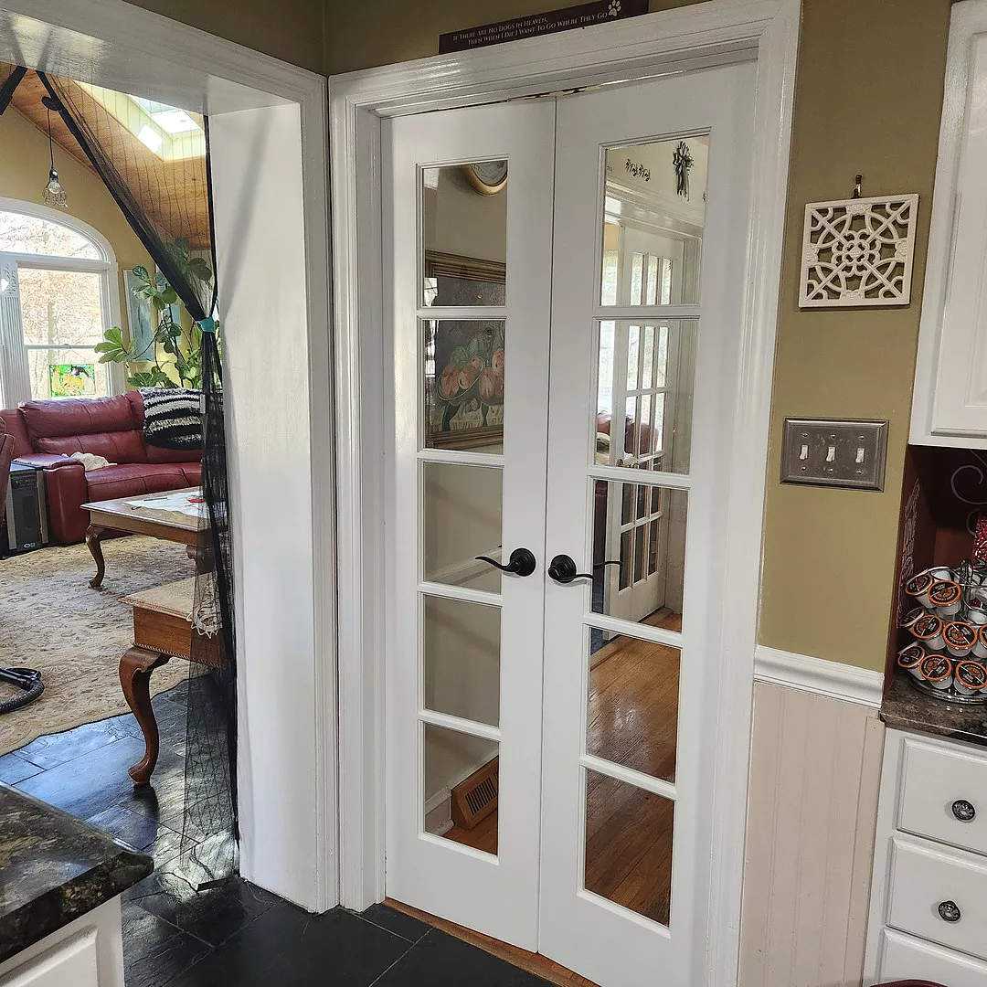 5 Lite Narrow French Interior Wood Door (Primed) - Image 3