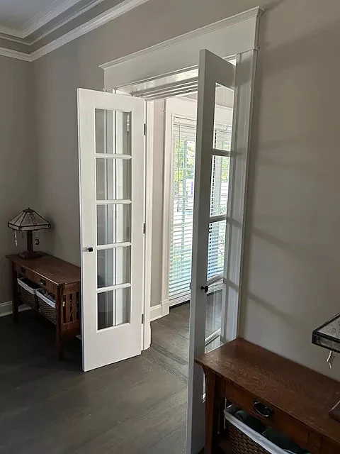 5 Lite Narrow French Interior Wood Door (Primed) - Image 6