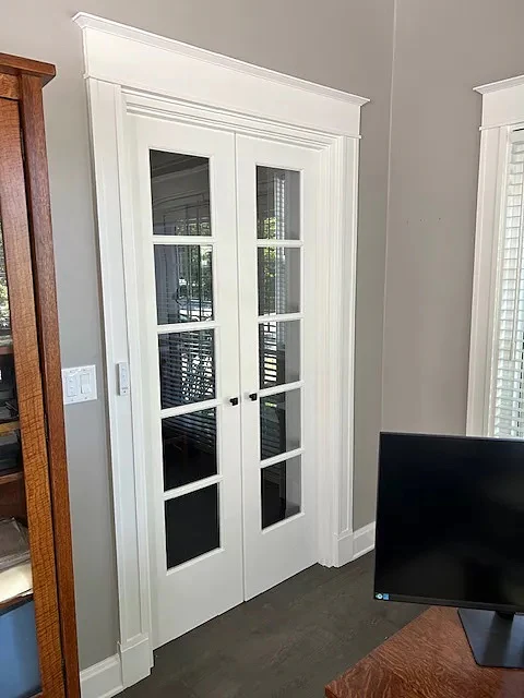 5 Lite Narrow French Interior Wood Door (Primed) - Image 8