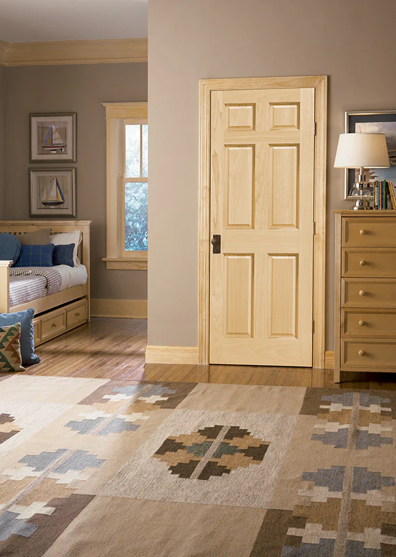 6 Panel Raised Double Hip Solid Pine Interior Door - Image 6