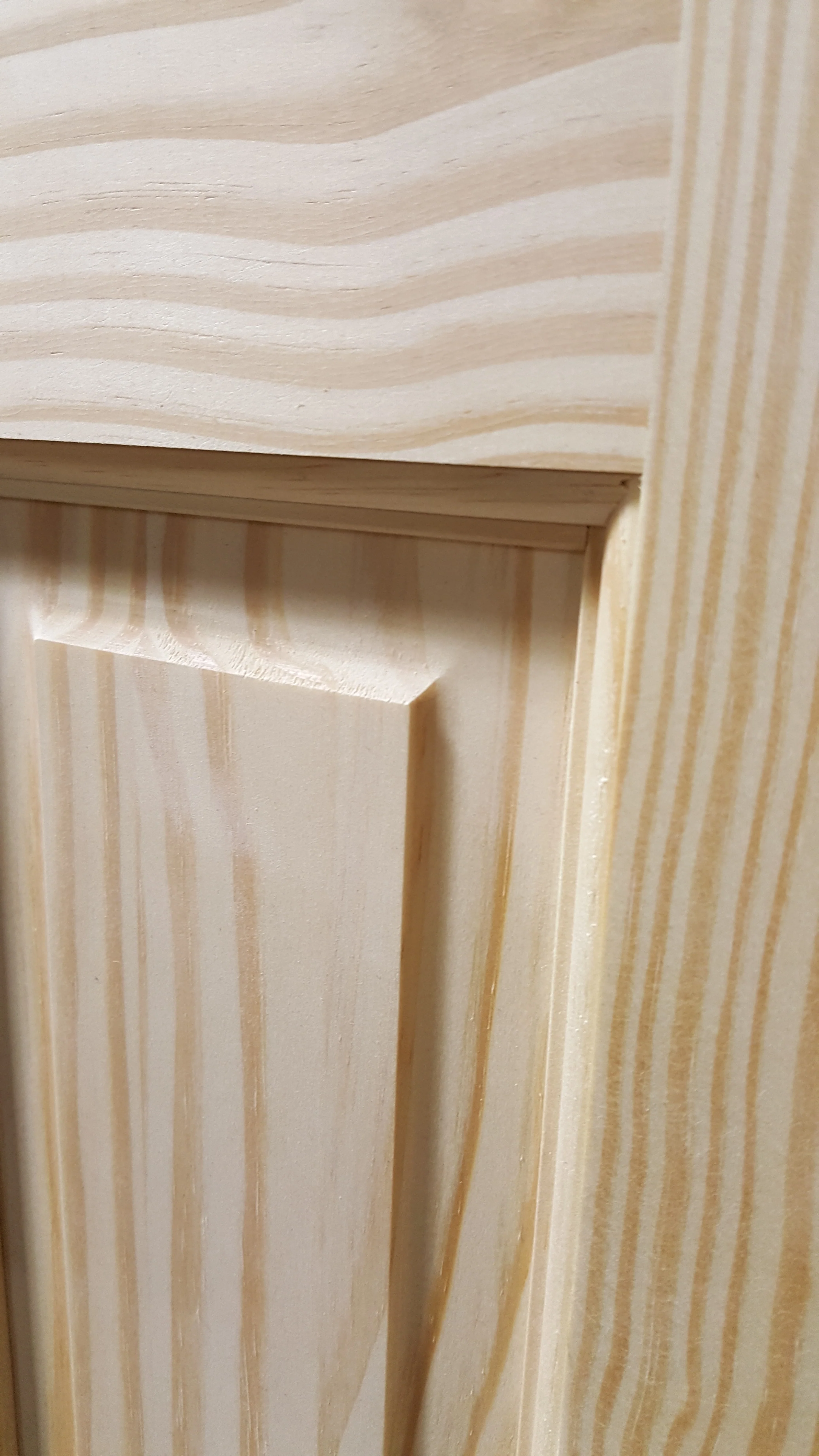 6 Panel Raised Single Hip Clear Pine Wood Interior Door - Image 4