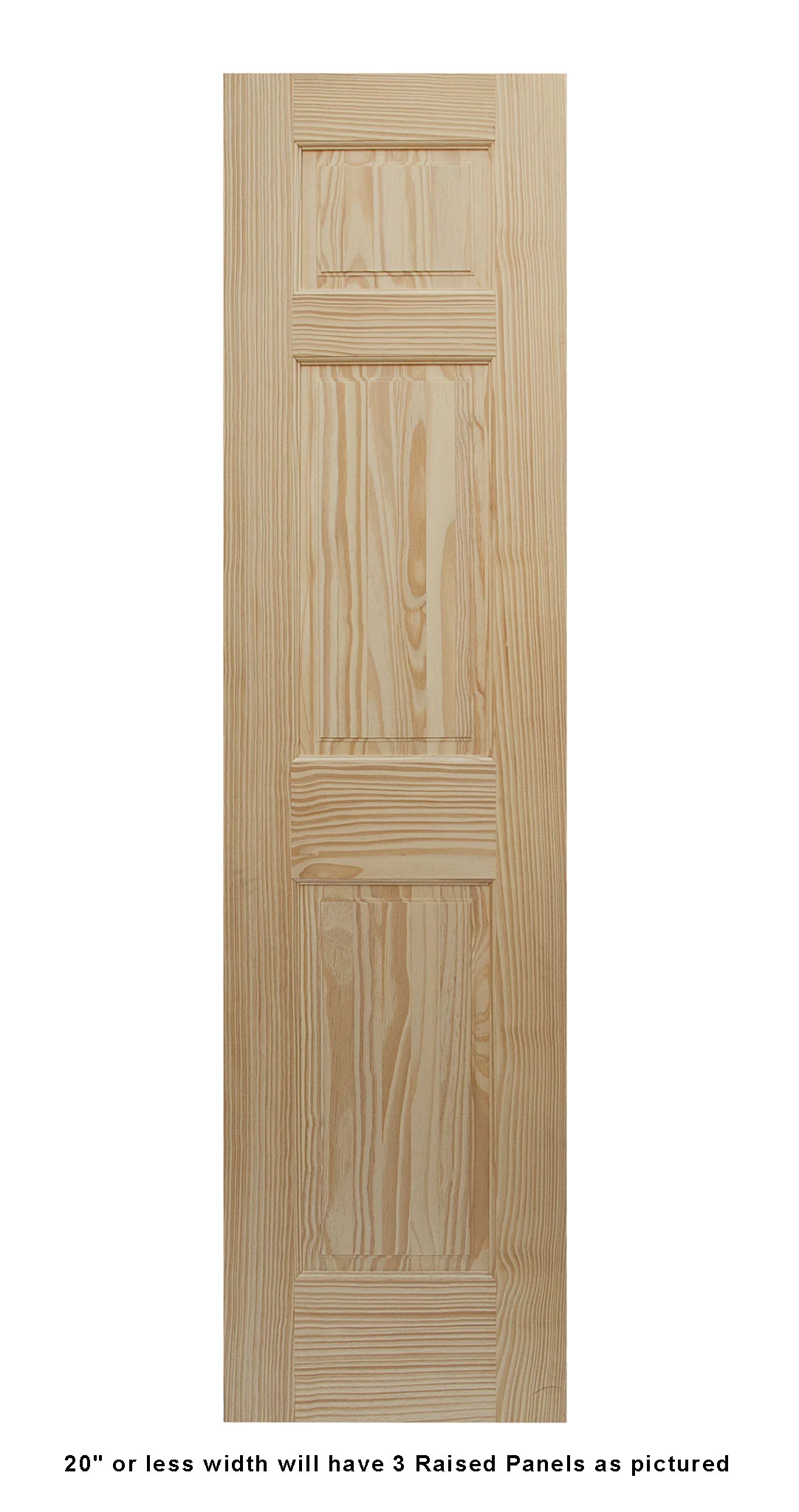 6 Panel Raised Single Hip Clear Pine Wood Interior Door - Image 7